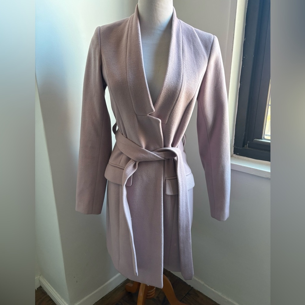 Elegant Women's Vintage Lilac Purple Wrap Coat